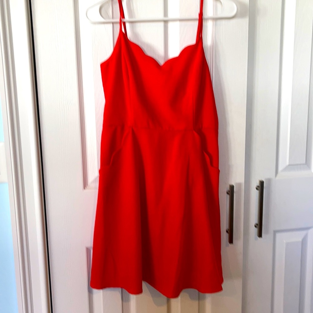 Orange red Crissie Dress with pockets